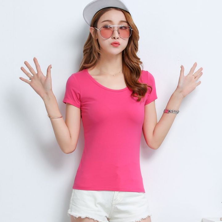 avafashion-เสื้อยืดสีพื้น-คอกลม-เกรดพรีเมี่ยม-ใส่สบาย-ไม่หด-ขายราคาส่ง-สินค้าพร้อมจัดส่ง