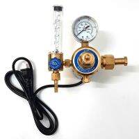 JRM เกจ์แก๊ส Co2 คาร์บอนไดออกไซด์ มีฮีทเตอร์ละลายน้ำแข็ง Brass-Co2-25-220V