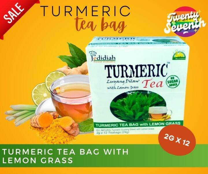 Jedidiah Turmeric Tea Bag 2g x 12 Lazada PH