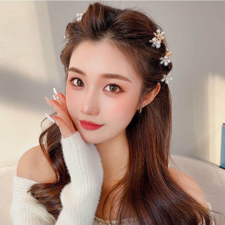 la'mai hair accessories กิ๊ฟติดผมเกาหลี กิ๊บลายดอกไม้น่ารัก กิ๊ฟติดผม