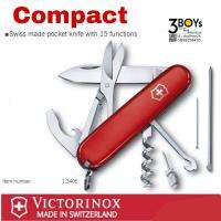 มีด VICTORINOX รุ่น Compact มีดพกสวิส 15 ฟังก์ชั่น 1.3405 น้ำหนักเบา พกง่าย มีปากกา และกรรไกร น่าใช้งาน