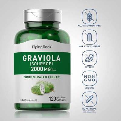 Piping Rock Graviola Soursop 2000 mg 120 Quick Release