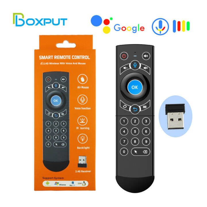 BOXPUT G21 PRO Voice Remote Control 2.4G Wireless Keyboard Air Mouse ...
