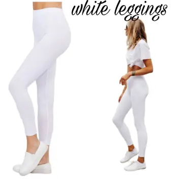 Plus Size White Basic Leggings Online in India | Amydus-nextbuild.com.vn