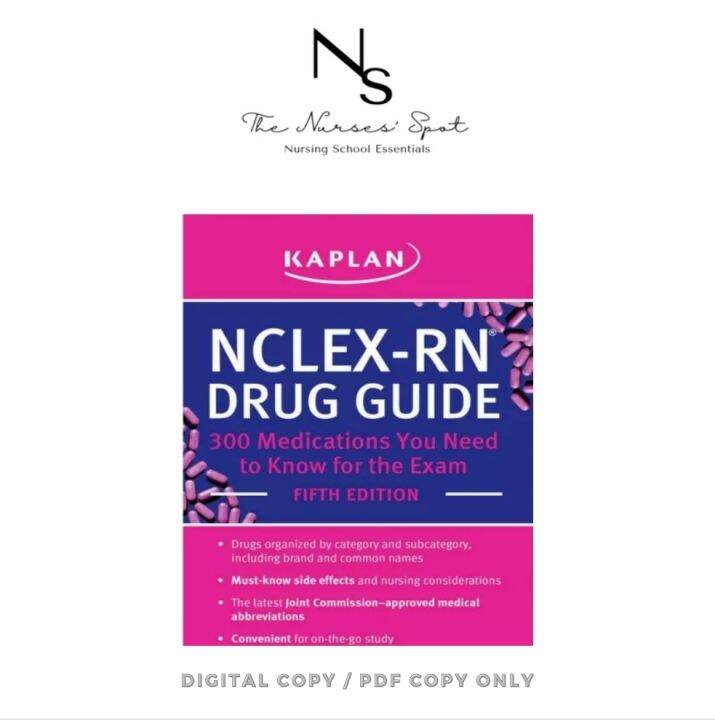 KAPLAN NCLEX-RN Drug Guide 5th Edition | Lazada PH
