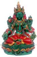 Resin Statue Of Green Tara 17cm