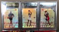 MICHAEL JORDAN MJ3 JUMPMAN ? การ์ดสะสมบาสเก็ตบอล ? NBA UD3 BGS GRADED Chicago Bulls ?? 3 ใบ