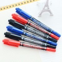 ปากกา DOUBLE-MARKER MG-2130 ชนิด 2 หัว มี 3 สีให้เลือก สีดำ สีแดง และสีน้ำเงิน