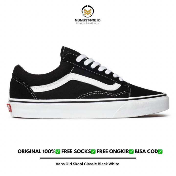 Vans Old Skool Classic Black White Lazada Indonesia