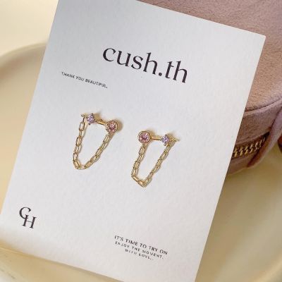 Cush.th chain stud earrings