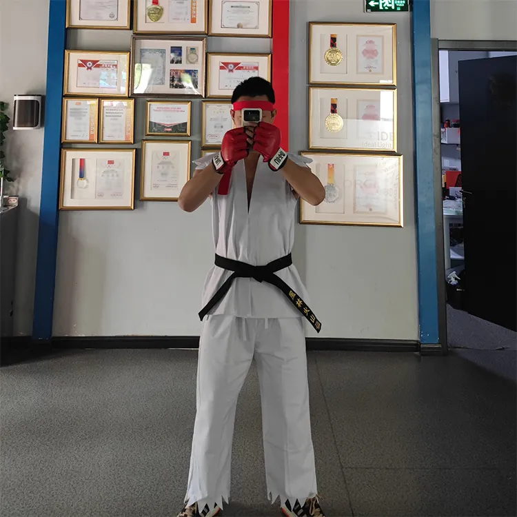 Game STREET FIGHTER V Ryu Ken Cos Costume Karate Outfit Boxing Gloves  Clothiing