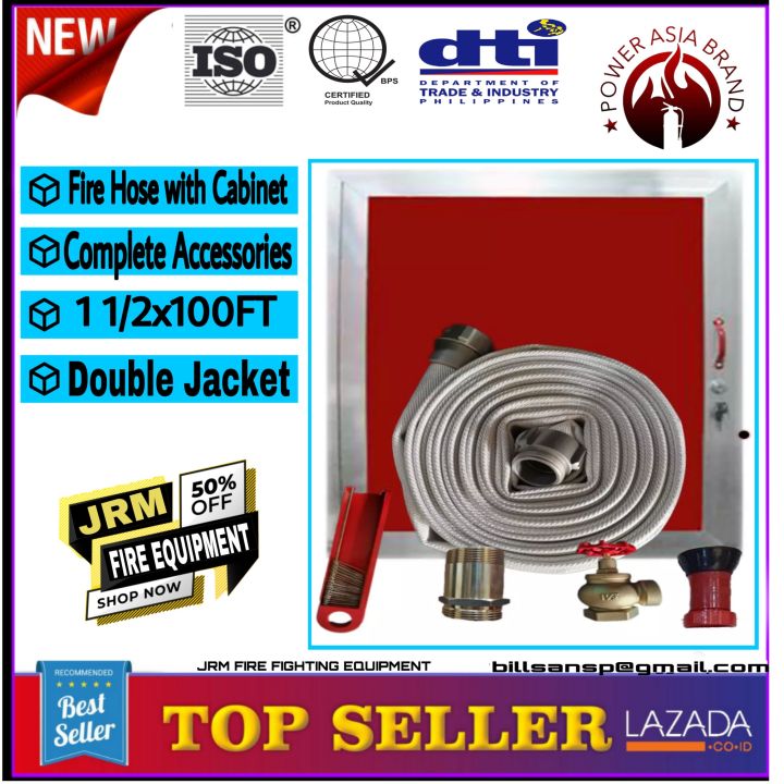 1 1/2x100ft Fire Hose Cabinet with Complete Accessories By 100ft ...