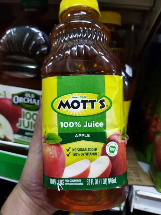 MOTTS APPLE JUICE (946 mL) 100 apple juice, glutenfree, no sugar