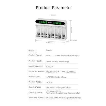 bt-26-เครื่องชาร์จถ่านขนาดaaและaaa-รุ่นc9024l-beston-ของแท้-1ชิ้น-สามารถใส่ชาร์จได้มากถึง8ก้อนในครั้งเดียว
