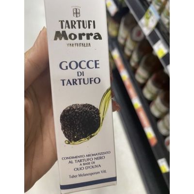 วัตถุแต่งกลิ่นรสเลียนธรรมชาติ น้ำมันมะกอก กลิ่นทรัฟเฟิลดำ ตรา ทาร์ทูฟี โมร่า ทาร์ทูฟอัลบา 55 Ml. Tartufi Morra Tartufalba Olive Oil Infused With Black Truffle Aroma