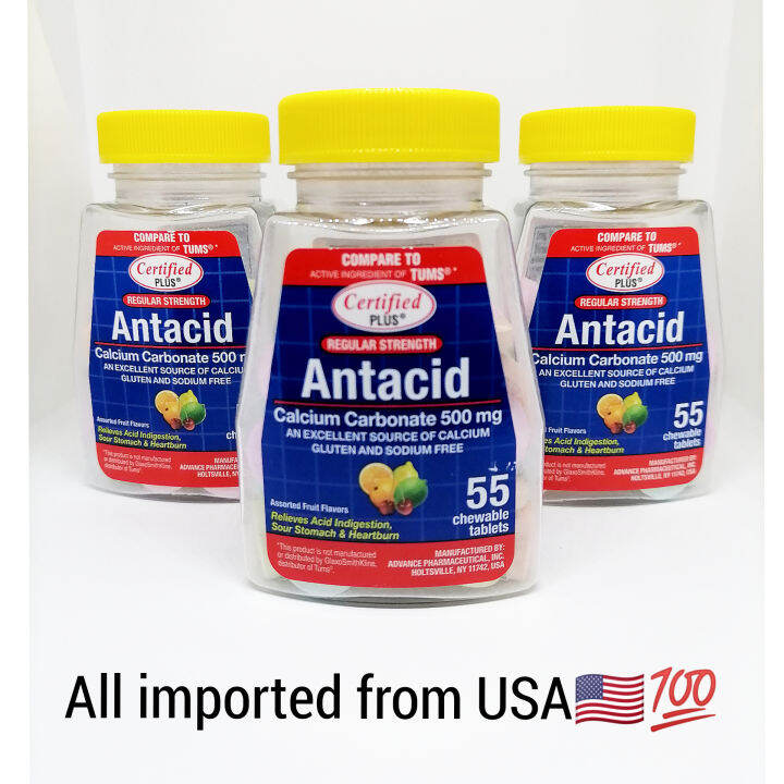 US Antacid Calcium Carbonate 500 mg (55 tablets) Lazada PH