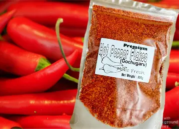 Gochugaru - Korean Sun Dried Red Chili Pepper Flakes Coarse Ground- 8oz