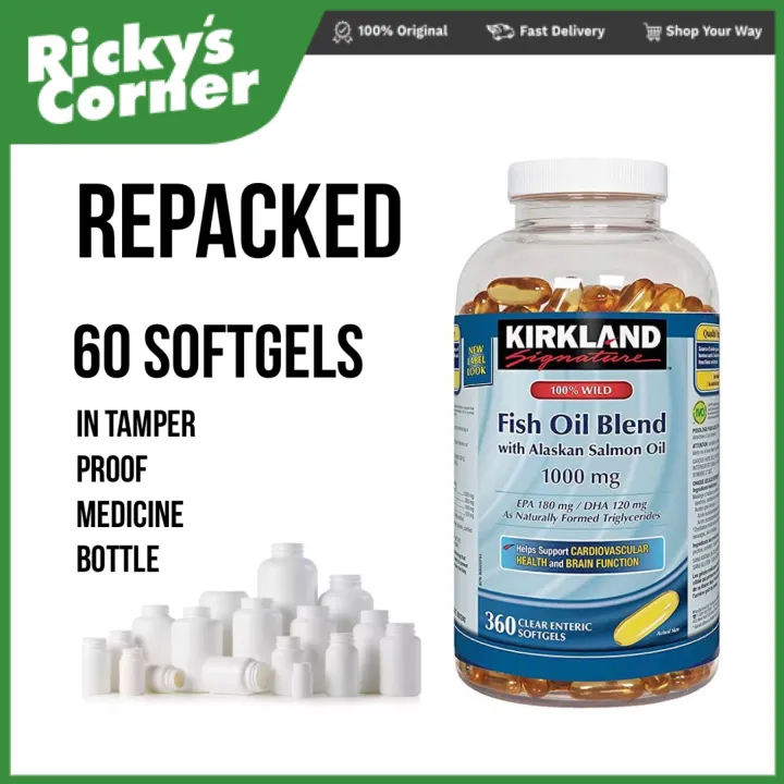 kirkland fish oil blend REPACKED 60 SOFTGELS Lazada PH