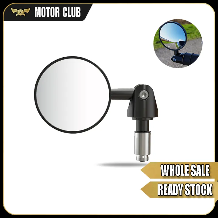 Round Bar End Rear Mirror Side Mirror For Motorcycle Classic Side