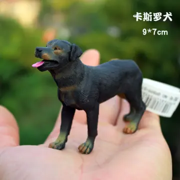 Simulation Plastic German Shepherd Dog Mini Animal Figures Model Toys  Children