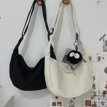 Messenger Bag Japanese Handbags School Korean Single Shoulder Girl Student  Hong Kong Style Retro Large Capacity Postman Women's