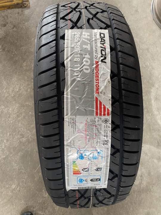 ยางขอบ18-265-60r18-dayton-รุ่นht100-ยางใหม่ปี23-ฟรีจุ๊บแปซิฟิก-ราคาต่อเส้น