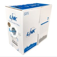 สายแลน cat6Link US-9126LSZH CAT6 Indoor UTP Ultra Cable, Bandwidth 600MHz Patch Cord, 24 AWG, CM Blue Color 305 M./Pull Box