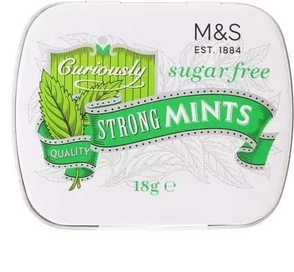 M&S Curiously Extra Strong Mints 18g x1 Marks and Spencer Cool ...
