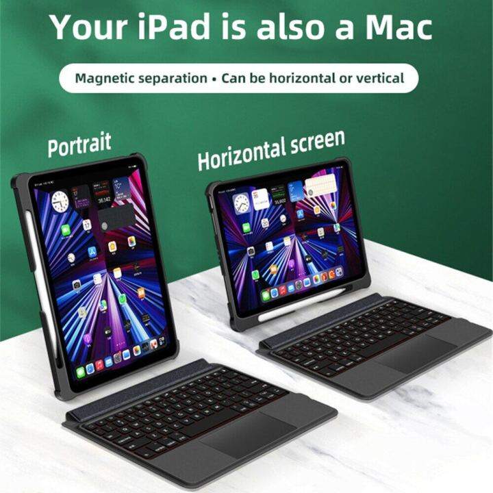 COCOQAC Bluetooth Keyboard Case for iPad 10th 9th 8th 7th