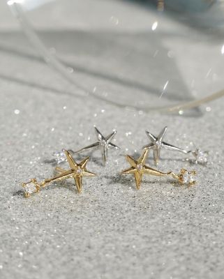 RINDA - RD Sparkle Wish Star stud (gold/silver) (ต่างหู)