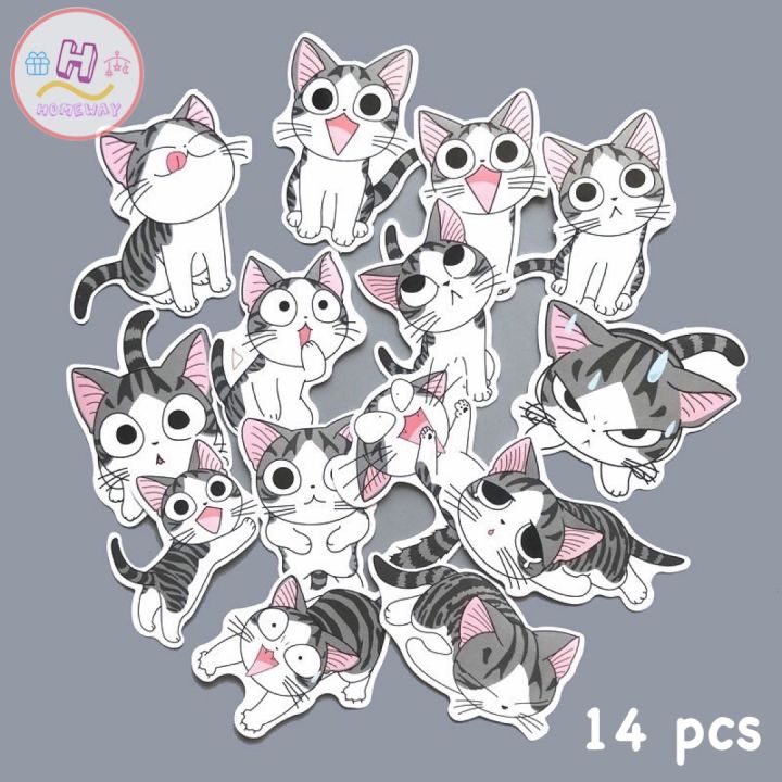 sticker-สติ๊กเกอร์-น้องแมวน่ารัก-h-55-น้องแมว-14ชิ้น-น้องน่ารักมาก-น้อง-แมว-น่ารัก-cat-น้อน-แมว-สติ้กเกอร์-เหมียว-แมวส้ม-สติกเกอร์-สติ๊กเกอร์แมว-แมวดำ-ติด-ตกแต่ง-แ-ม-ว-c-a-t