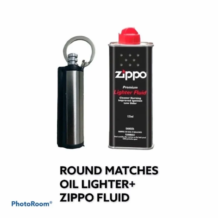 Round Matches Oil Lighter+Zippo Fluids Lazada