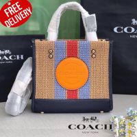 กระเป๋าถือ กระเป๋าสะพาย COACH CA291 Dempsey Tote 22 With Coach Patch รับประกันของแท้ ?%