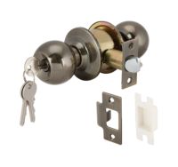 ลูกบิดประตูห้องหลัก/ทองเหลืองรมดำ/ know lockset Häfele