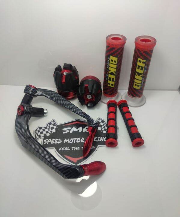 Paket In Proguard Full Cnc Karbon Model Sabit Plus Handgrip Biker Carbon Plus Jalu As Roda