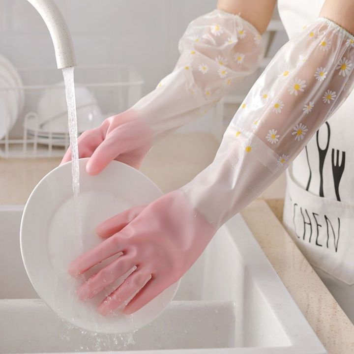 ถุงมือล้างจาน-ถุงมือทำความสะอาด-ถุงมือกันน้ำ-ถุงมือล้างจานทำความสะอาด-ถุงมือยาง-ถุงมือปลายจั้ม-ถุงมือ