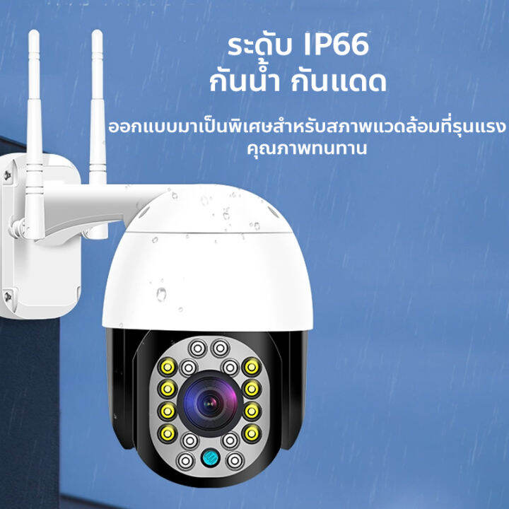 กล้องวงจรปิด-ไร้สาย-5ล้านพิกเซล-ip-camera-wifi-ฟังก์ชันคืนวิสัยทัศน์-night-vision-มองเห็นในที่มืด-ติดตามการเคลื่อนไหวอัตโนมัติ-หมุนได้360