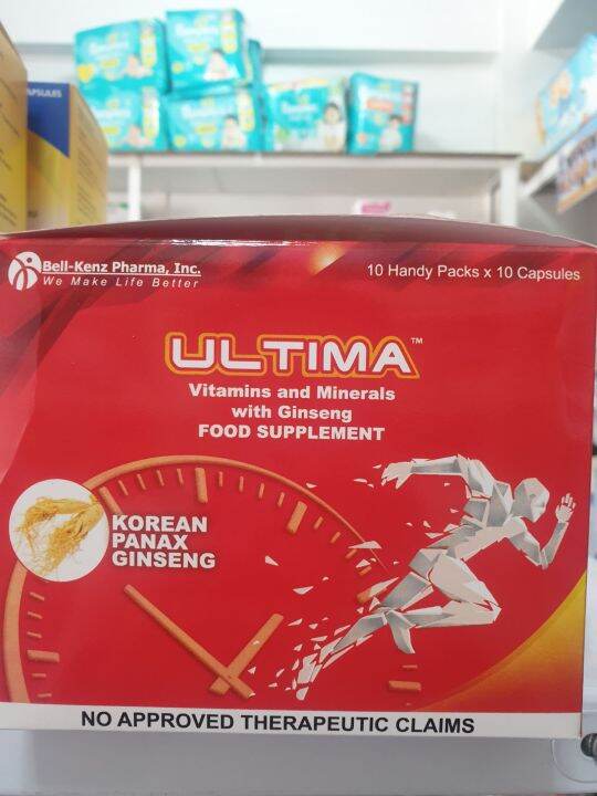 Ultima Vitamins and Minerals with Ginseng box of 100's Lazada PH