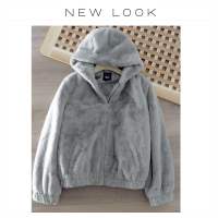 เสื้อกันหนาวฮู้ด ขน FLUFFY FAUX FUR เนื้อหนานุ่ม แบรนด์??New look?? (WY1138)