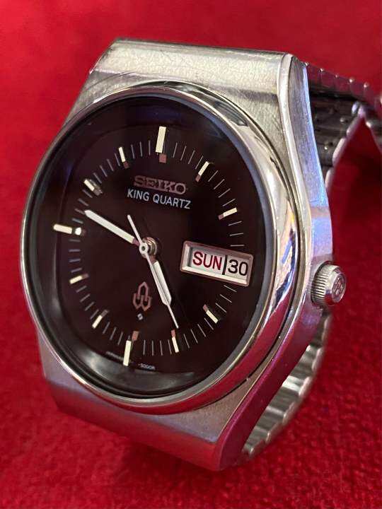 seiko-king-quartz-ตัวเรือนสแตนเลส-นาฬิกาผู้ชาย-มือสองของแท้