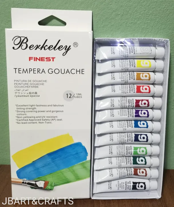 Berkeley tempera gouache 12x12ml Lazada PH