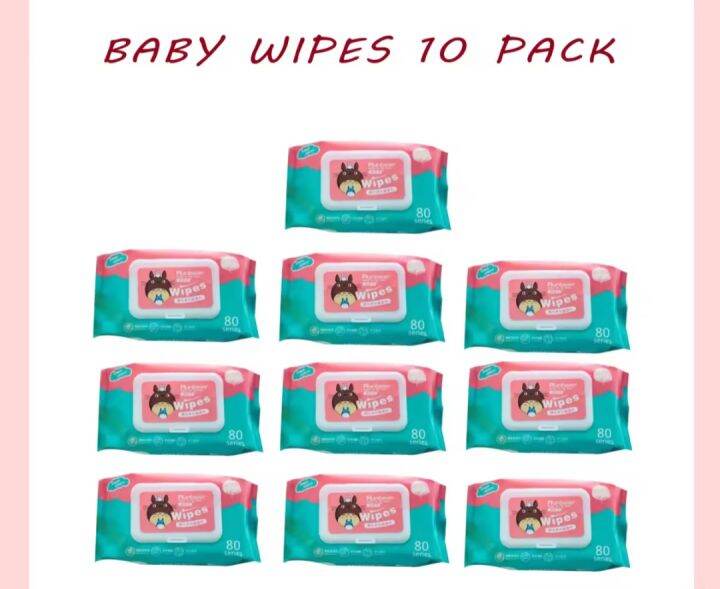 Baby Alcohol Free Wipes 10packs ( 80 sheets ) Lazada PH