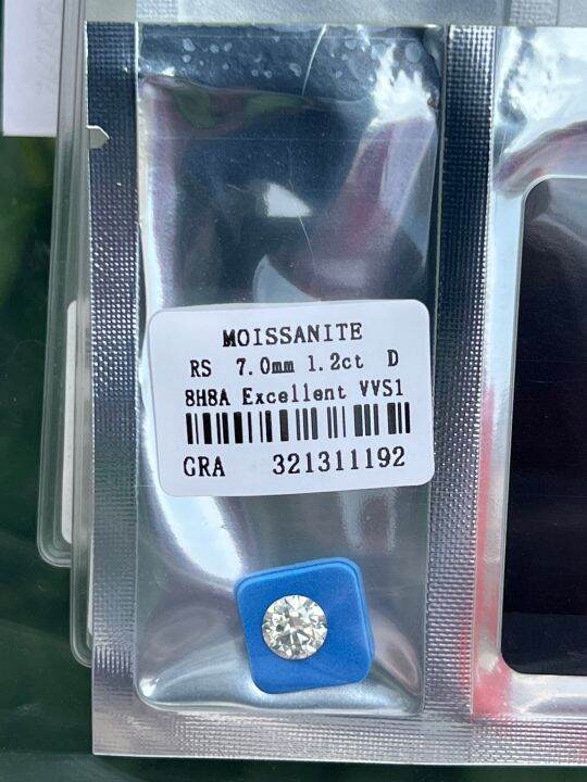 7-00mm-gra-certified-เพชร-โมอีส-โมซาไนท์-1-เม็ด-pieces-1-20-กะรัต-carats-7-00-มิล-mm-d-color-vvs1-mois-moissanite-diamond-มี-ตัวเลขเลเซอร์-ใบเซอร์ะอยู่ในซีน-round