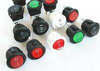 KCD1 Rocker Switches 20มม.รอบ Mini 2/3/4 Pin ON-OFF/ON-OFF-ON/ไม่มี Light Rocker Switch 12V 220V