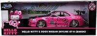 Jada 1:24 Diecast 2002 Nissan Skyline con Figura de Hello Kitty