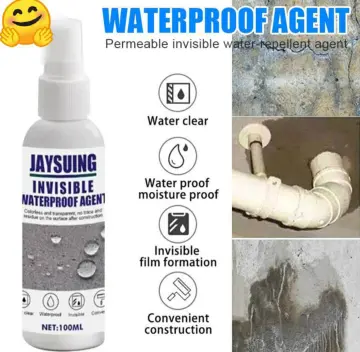 100ml Waterproof Spray, Heavy Sealant Spray Permeable Invisible Waterproof  Agent For Bathroom Tile Waterproof, Leak-trapping Repair For Roof And  Exterior Wall 