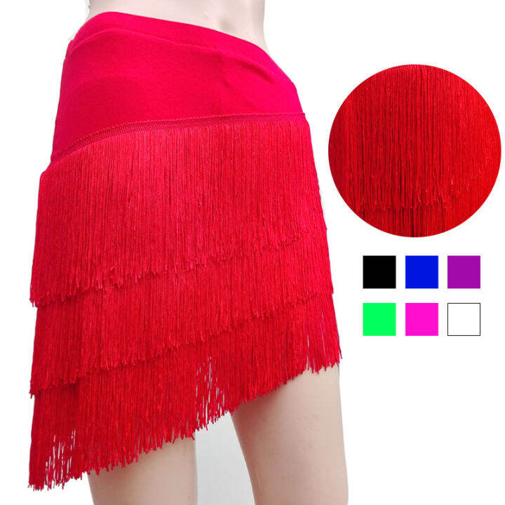 Spring And Autumn Latin Dance Tassel Skirt Practice Female Into