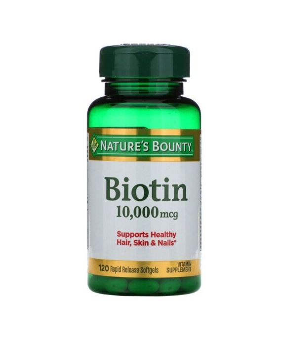 Natures Bounty Biotin 10000 Mcg 120 Rapid Release Softgels Lazada Indonesia 4828