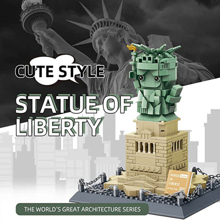Wange Building Blocks Toys Mini Statue of Liberty in Cute Style Model ...