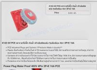 Haco 4152-6V Flanged Sockets Sloping Position Of Earth Contact 6h Plated Contact 4152-6V PCE เพาเวอร์ปลั๊ก กันน้ำ ตัวเมียติดผนัง รุ่นฝังเฉียง 5ขา 3P+N+E 16A